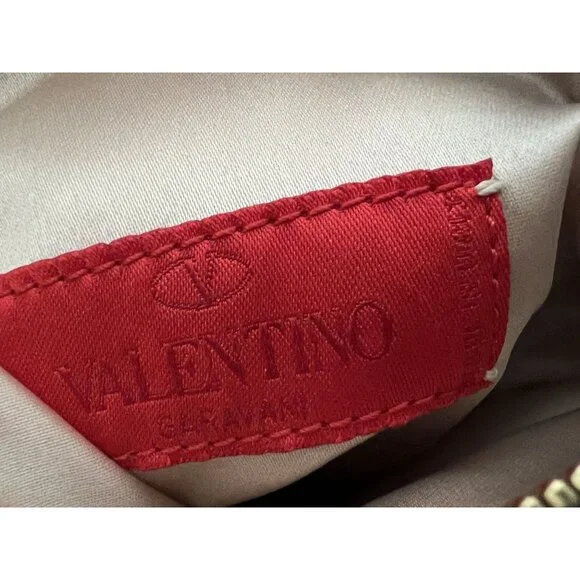 Valentino Midnight Blue Satin Bow Clutch With Zip Closures - Picture 10 of 10